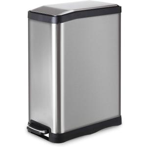Stainless Steel Step Pedal Bin, Kitchen Trash Bag 2.11 Gal ,8 L