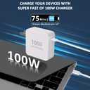 100W USB C Charger GAN III Type C PD3.0 Compact Wall Charger for MacBook Pro 16 15 14 Zoll, MacBook Air, iPad Pro, Galaxy S23 S22, Dell XPS, HP, Lenovo, Laptop, Tablet, Include 6.6Ft USB C Cable