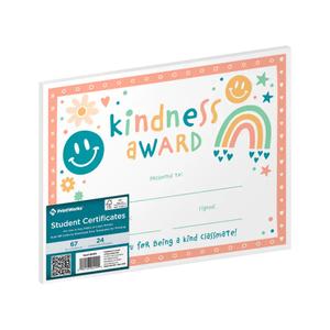 Printworks Kindness Award Certificates, 67lb, 24 Sheets, 3 Pack