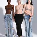 Werkiss Wireless Bralettes for Women No Underwire Bras Sexy V Neck Everyday Bra with Adjustable Straps (L)