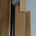 Ivilon Curtain Rod for Windows 48 to 86 Inch – 1 Inch Telescoping Drapery Rod, 2 Long Sections, End Cap Finials, Black