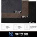 PLEASOR Front Door Mat, Absorbent Dirt Trapper Welcome Door mat Indoor, Non Slip Machine Washable Entryway Rug, Low Profile Doormat, Dog Door Mat for Muddy Paws and Shoes, 32x47, Brown