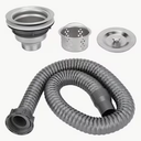 Drain Plug Basket Strainer Stainless Steel Sink Plug Kit, Hair Salon Shampoo Basin Drain Plug kit, Fast Drainage Sink Plug with Hair Catcher Accessories for Shampoo Bed, kitchen, Sturdy and Durable