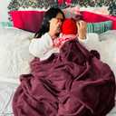 Bedsure GentleSoft Fleece Throw Blanket Burgundy Red - 300GSM Blankets for Couch, Sofa, Bed, Soft Lightweight Plush Cozy Throws for Toddlers, 50x60 inches