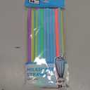 Jacent Jumbo Smoothie Straws: 36 Count per Pack, Disposable Big Plastic Drinking Straws for Milkshakes, Drinks, Smoothies