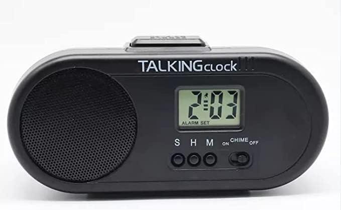 Digital Alarm Clock LCD Voice Talking Table Clock,Speaks The time Hour mintes Talking Alarm Clock for The Blind with Cute Music Alarm Wake up.