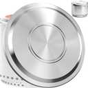 27 Inch Stainless Steel Fire Pit Lid for Solo Stove Yukon, Weather-Resistant, Silver, Waterproof, Plastic
