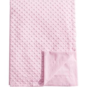david's kids Micro Fleece Minky Baby Blanket for Girls with Double Layer and Soothing Raised Dots, 40x50 Inches Breathable and Soft Lightweight Receiving Blanket for Newborns, Pink