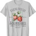 Farm Fresh Strawberries Vintage Strawberry Farmers Farm T-Shirt M