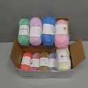 Amylove 10 Skeins Scrubby Yarn for Dishcloths Assorted Colors for Crocheting Polyester Scrubby Assortment Pastel Yarn for Knitting Dishwashing Dishcloths Craft Project (Cream Color)