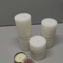 3 Pack 3x4, 6, 8 Hand Poured White Dripless Pillar Candles, Soy Candles, Non-Toxic, Unscented, Smokeless, for Power Outages & Emergency