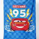 Sunny Side Up Disney Pixar Cars Plush Throw Blanket - Measures 46 x 60 Inches - Super Soft & Cozy Fleece Kids Bedding Features Lightning McQueen