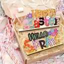 8 x Easter Spring Table Decorations Sign  2PCS Wooden Sign Bunny Decor Tiered Tray Decorations Set for Home and Office Shelf Mantel Indoor