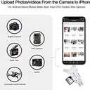 SD Card Reader for iPhone/ipad/Android/Mac/Computer/Camera,4 in1 Micro SD Card Reader Trail Camera Viewer, Portable Memory Card Reader SD Card Adapter for SD and TF Cards(White)