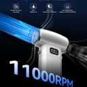 Super Power Compressed Air Duster with LED Display, Cordless Cordless Air Duster Rechargeable, 5 Speeds Mini Leaf Blower, Dust Blower Cleaning Kit for Computer, Keyboard, Outdoor and Car