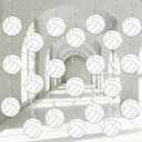 60pcs Volleyball Party Decorations Volleyball Value Foil Swirl Ceiling Hanging Decor Volleyball Sports Cutouts Party Supplies for Sports Birthday Baby Shower Party Favor Indoor Home Office Decor