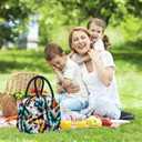 Butterfly Lunch Bag Reusable Black and White Leakproof Insulated Lunch Box Cooler Tote Bag Food Snack Container Box for Men Women Adult Work Travel Picnic