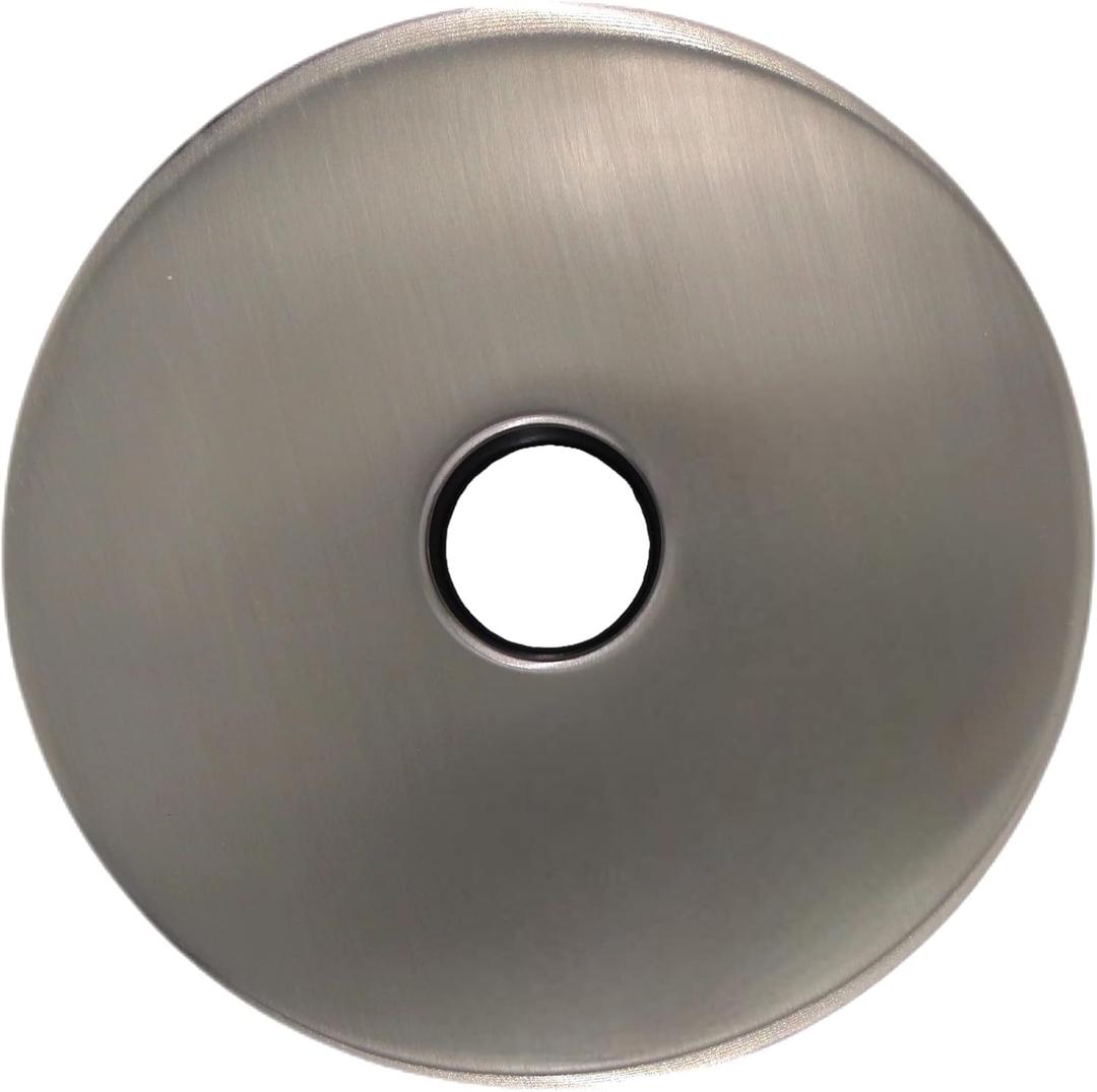 Corla 4" Modern Oversized Shower Arm Flange | Universal Replacement Escutcheon Cover Plate (Brushed Nickel)