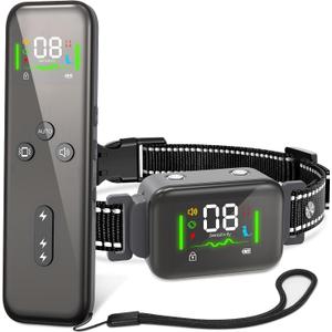 Dog Training Collar with Automatic No Barking Mode Remote 2600FT Dog Shock Collar with Replacement Strap