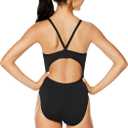 Speedo Womens Swimsuit One Piece Prolt Flyback Solid Adult Team Colors (Black), 10/36