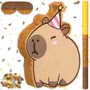 Seenelling Cute Capybara Themed Piata Cute Capybara Piata for Science Party Supplies Christmas Festivals Holiday Photo Props Fiesta Party Supplies, Birthday Centerpiece Decor