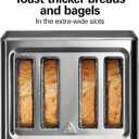 Hamilton Beach 4 Slice Toaster with Extra-Wide Slots, Bagel Setting, Toast Boost, Slide-Out Crumb Tray, Auto-Shutoff & Cancel Button, Stainless Steel (24798)