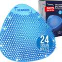 Urinal Screen Deodorizer (24 Pack) - Urinal Cakes - Fresh 3d Wave Anti-Splash - Odor Protection for Toilets in Bathroom Office Stadiums Schools with Free Gloves - 24 pcs Blue Spectrum Model