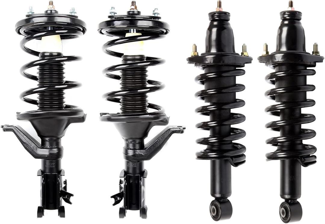 AUTOMUTO Front and Rear Pair Complete Struts Coil Spring Assembly Shock Absorber Compatible with 2003-2005 for Honda Civic Struts 171340L 171340R 172186 172185