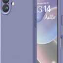 LOVE 3000 Designed for iPhone 16 Case, Premium Silicone with [Soft Anti-Scratch Microfiber Lining] Shockproof Protective Phone Case for Men Women Girls 6.1", Lavender Grey