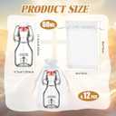 Qinyoung 12 Sets Clear Glass Bottles with Cross Catholic Bulk Glass Baptism Favors for Guests Christian Water Container with Organza Bags for Communion Gifts Church Wedding Baptism