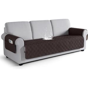 VANSOFY Couch Cover, Waterproof Sofa Covers Washable Slipcover Furniture Protector Couch Seat Covers Non-Slip Couch Cover for Dogs, Pets(Sofa Plus, Chocolate)