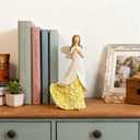 Sunflower Figurine Gifts for Women, Encouragement Memorial Bereavement Angel Sculpture from Mom to Daughter, Birthday Art Angels Statue Decoration (Willowy Pray White)