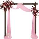 Babenest 7.38FT Wooden Wedding Arch, Square Wood Backdrop Arbor Stand, Indoor Outdoor Wedding Arbor for Rustic Ceremony Birthday Party Bridal Baby Shower Banquet Proposal Scene Garden Decoration