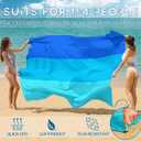BYDOLL Beach Blanket Waterproof Sandproof 78''81'' 1-5 Adults Oversized Lightweight Large Picnic Mat Waterproof Sandproof Blanket for Beach Camping Hiking Travel