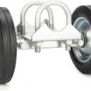 6in Rolling Gate Wheel Carrier for Chain Link Fence, Heavy Duty Gate Helper Wheel Gate Caster Kits for Driveway Tube,Gate Support Wheel Rut Runner-2 Rubber Wheels for Rolling/Sliding Gates