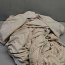 H.VERSAILTEX Rich Velvet Stretch 2 Piece Cover Chair Slipcover Sofa Cover Furniture Protector Couch Soft with Elastic Bottom Chair Couch Cover with Arms Width Up to 49 Inch(Chair, Ivory)