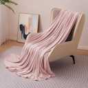 Cooling Blanket for Hot Sleepers, Reversible Lightweight Thin Throw Blanket for Bed, Couch and Sofa, Throw (50" x 70"), Pink