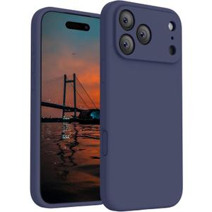 FireNova Magnetic for iPhone 17 Pro Case, Compatible with MagSafe, [Integrated Silicone Camera Control Button] [Camera Protection] Anti-Scratch Microfiber Lining Phone Case, 6.3", Navy Blue