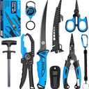 PLUSINNO Fishing Gear, Fishing Tools, Fishing Accessories, Corrosion Resistant Fishing Pliers Kit, Fishing Knife, Floating Fish Lip Gripper Fishing Gifts for Men, Gifts for Fishermen