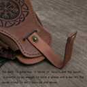 Renaissance Belt Pouch, Steampunk Phone Holder Medieval Bag Leather, Leaf Belt Bag Medieval Viking Belt Women Renaissance Accessories.