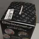 Elite Gourmet EKT8717 1.7L Dual Wall Cool Touch Electric Tea Kettle, Borosilicate Glass, 304 Stainless Steel Interior, Programmed Digital Touchscreen, Keep Warm, Auto Off & Audible Indicator, Black (1.9 Quarts)