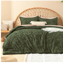 Litanika California King Size Comforter Set Olive, 3 Piece Cal King Cream Boho Tufted Bedding, Oversized Farmhouse Bed Set with 2 Leaf Pattern Pillowcases（104x96In）