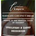 Mahogany Coconut Dream Carpet Freshener Powder: Powerful Odor Eliminator for Home, Upholstery Deodorizer, Carpet Deodorizer, Pet Urine, Cat Litter Box - Mahogany Coconut Dream Fragrance. (16 Ounce (Pack of 1))