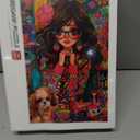 Tucocoo 1000 Piece Jigsaw Puzzles for Adults Beautiful Girl Jigsaw Puzzle Cute Dog Abstract Floral 1000 Pieces Puzzles for Challenging Family Activity Game Colorful DIY Puzzle Wall Decor Gifts (Artwork-18)
