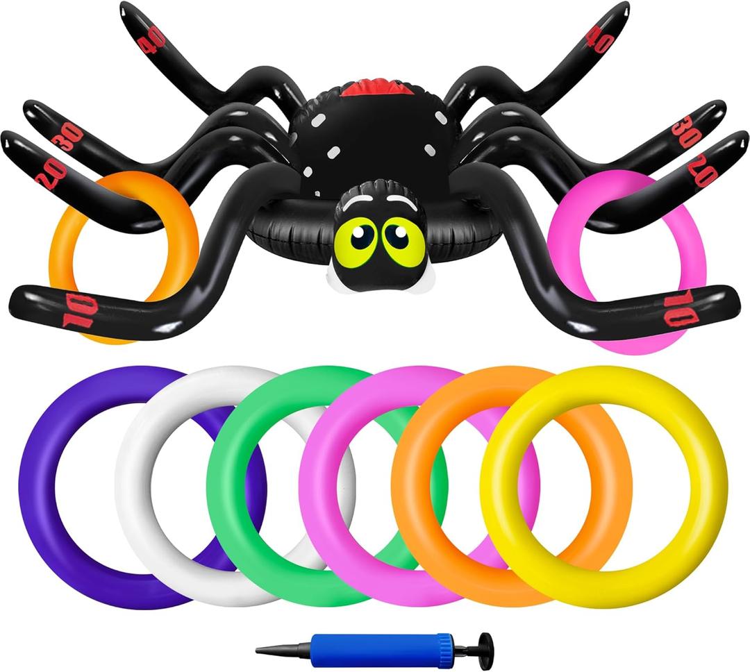 Extra Large Inflatable Spider Ring Toss Game,Halloween Ring Toss Game,Halloween Games