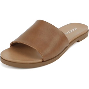 SODA SANDALS, LIGHT TAN WOMENS SIZE 9.5