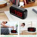 Alarm Clock, LED Digital Clock, Small Wall Clock, Battery Operated, Adjustable 3-Level Led Brightness, Dim Night Mode, 12/24Hr, Cordless, Constantly 1.2'' Digits Display for Bedroom/Travel,Easy to Set