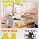 POPCHOSE Steam Cleaner with Detergent Dispenser, 15s Heat-Up Handheld Steam Cleaner for Home, 500ml Removable Water Tank, Lightweight Portable Steamer for Cleaning Grout, Windows, Kitchen, Easy Refill
