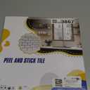 LONGKING 10-Sheet Brown Peel and Stick Backsplash Tile for Kitchen, Vinyl 3D Self-Adhesive Tile Stickers for Kitchen, Bathroom, Counter Top (Tan)