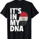 It's in My DNA Egypt Egyptian Flag Men Women Kids Gift T-Shirt (Black, XL)